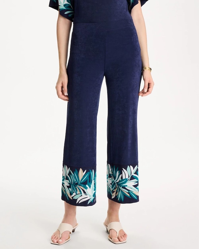Travelers Palm Border Crop Pant - image 1